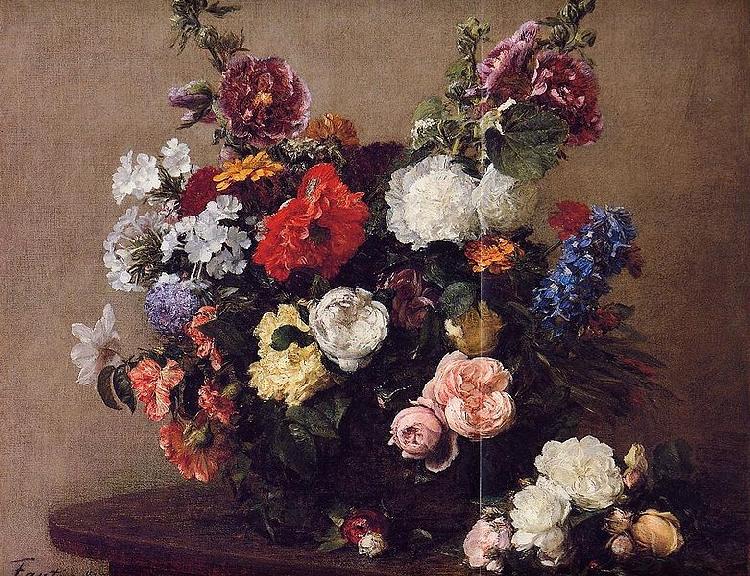 Henri Fantin-Latour Latour Bouquet of Diverse Flowers oil painting image